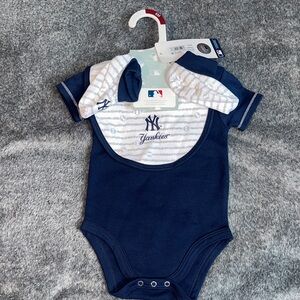 Navy Blue Yankees Kids Bodysuit